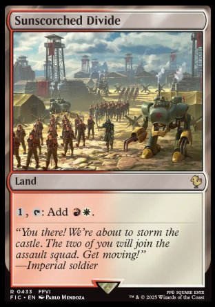(433) Magic The Gathering Commander: Magic: The Gathering - FINAL FANTASY: Collector's Edition Single: Sunscorched Divide Holo Rare