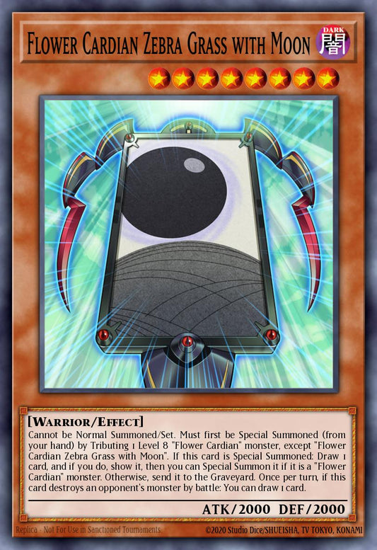 (132) YuGiOh TCG DLCS: Dragons of Legend: The Complete Series Single: Flower Cardian Zebra Grass with Moon  Common