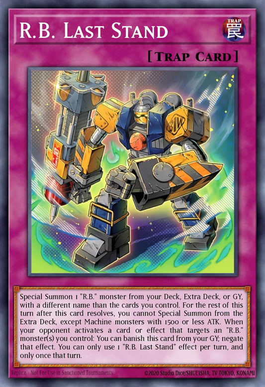 (095) YuGiOh TCG DOOD: Doom of Dimensions Single: R.B. Last Stand  Common