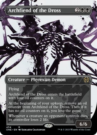 (434) Magic The Gathering Phyrexia: All Will Be One: Extras Single: Archfiend of the Dross (V.2) Holo Rare