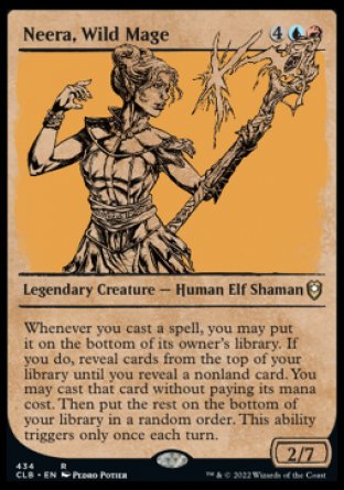 (434) Magic The Gathering Commander Legends: Battle for Baldur's Gate: Extras Single: Neera, Wild Mage (V.2)  Rare