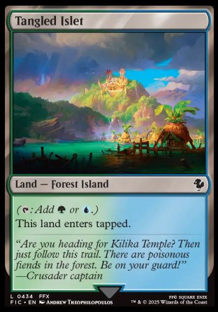(434) Magic The Gathering Commander: Magic: The Gathering - FINAL FANTASY: Collector's Edition Single: Tangled Islet Holo Common