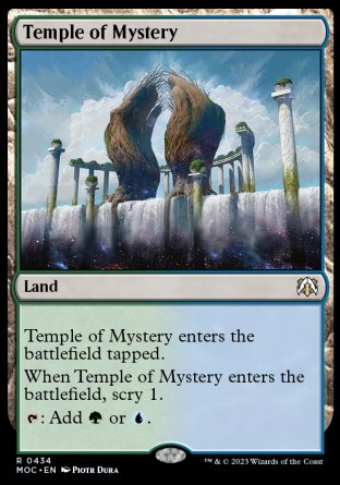 (434) Magic The Gathering Commander: March of the Machine Single: Temple of Mystery  Rare