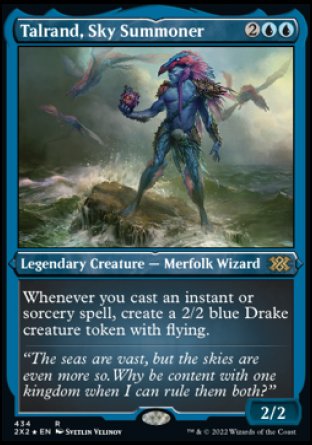 (434) Magic The Gathering Double Masters 2022: Extras Single: Talrand, Sky Summoner Holo Rare