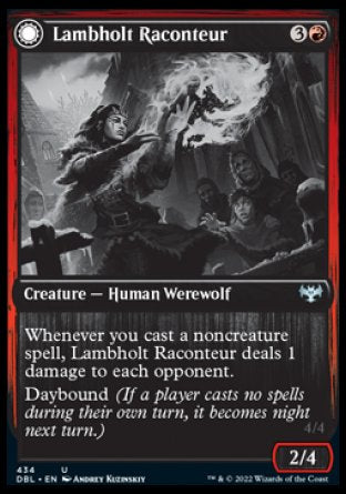 (434) Magic The Gathering Innistrad: Double Feature Single: Lambholt Raconteur // Lambholt Ravager  Uncommon
