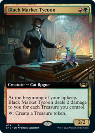 (434) Magic The Gathering Streets of New Capenna: Extras Single: Black Market Tycoon Holo Rare