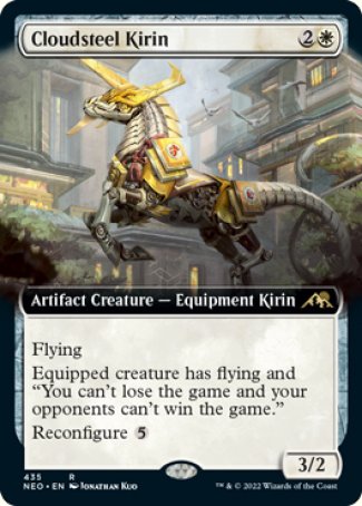 (435) Magic The Gathering Kamigawa: Neon Dynasty: Extras Single: Cloudsteel Kirin (V.2) Holo Rare
