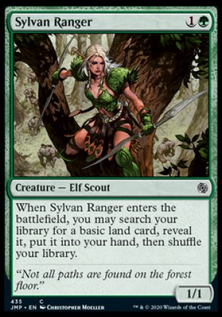 (435) Magic The Gathering Jumpstart Single: Sylvan Ranger  Common
