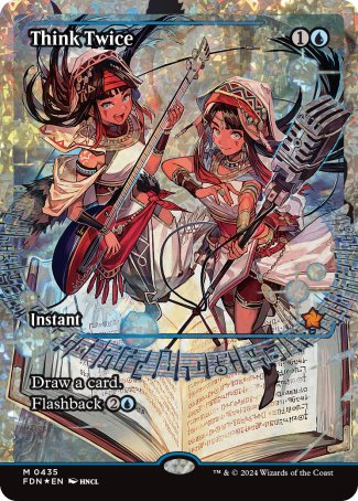 (435) Magic The Gathering Magic: The Gathering Foundations: Extras Single: Think Twice (V.3) Holo Mythic