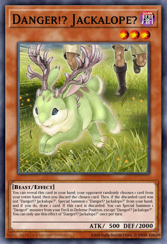 (139) YuGiOh TCG MP19: 2019 Gold Sarcophagus Tin Mega Pack Single: Danger!? Jackalope?  Secret Rare