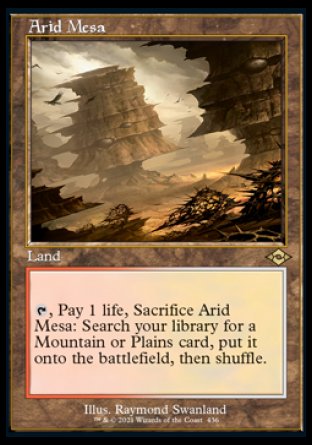 (436) Magic The Gathering Modern Horizons 2: Extras Single: Arid Mesa (V.2) Holo Rare