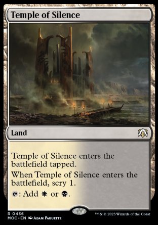 (436) Magic The Gathering Commander: March of the Machine Single: Temple of Silence  Rare