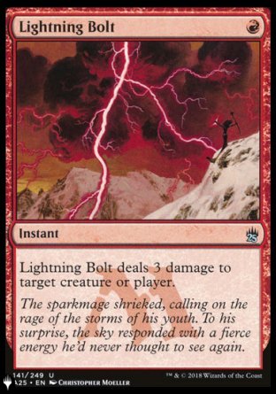 (141) Magic The Gathering The List Single: Lightning Bolt (V.2)  Uncommon