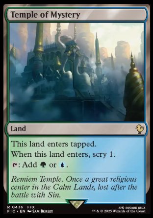 (436) Magic The Gathering Commander: Magic: The Gathering - FINAL FANTASY: Collector's Edition Single: Temple of Mystery Holo Rare