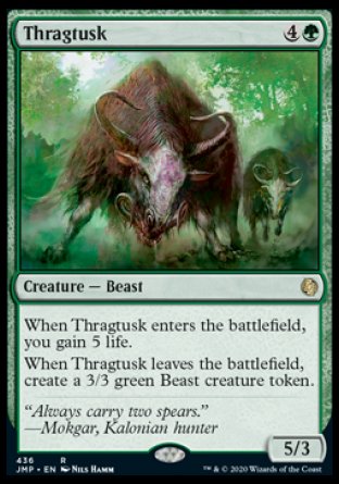 (436) Magic The Gathering Jumpstart Single: Thragtusk  Rare