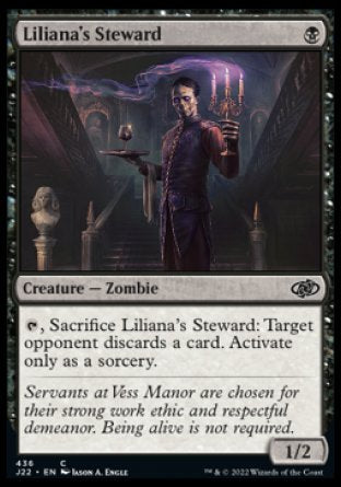 (436) Magic The Gathering Jumpstart 2022 Single: Liliana's Steward  Common