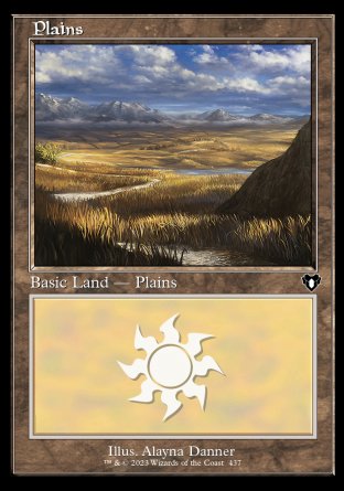 (437) Magic The Gathering Commander Masters: Extras Single: Plains (V.1) Holo Land