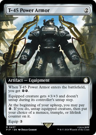 (437) Magic The Gathering Universes Beyond: Fallout: Extras Single: T-45 Power Armor (V.1)  Rare