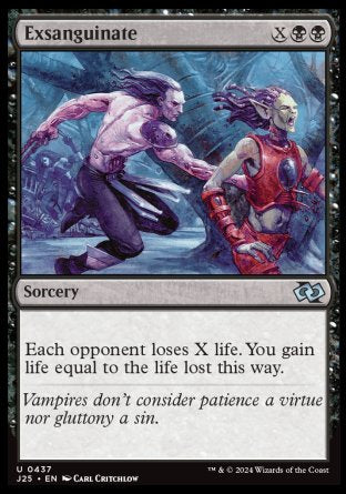 (437) Magic The Gathering Foundations Jumpstart Single: Exsanguinate  Uncommon