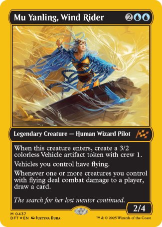 (437) Magic The Gathering Aetherdrift: First-Place Single: Mu Yanling, Wind Rider  Mythic