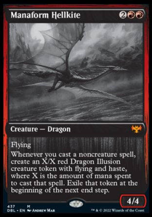(437) Magic The Gathering Innistrad: Double Feature Single: Manaform Hellkite  Mythic