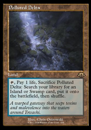(438) Magic The Gathering Modern Horizons 3: Extras Single: Polluted Delta (V.2)  Holo Rare