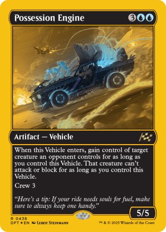 (438) Magic The Gathering Aetherdrift: First-Place Single: Possession Engine (V.1)  Rare