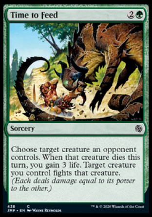 (438) Magic The Gathering Jumpstart Single: Time to Feed Holo Common