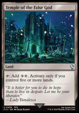 (438) Magic The Gathering Commander: Magic: The Gathering - FINAL FANTASY Single: Temple of the False God  Uncommon