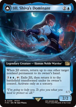 (438) Magic The Gathering Magic: The Gathering - FINAL FANTASY: Extras Single: Jill, Shiva's Dominant // Shiva, Warden of Ice (V.2) Holo Rare