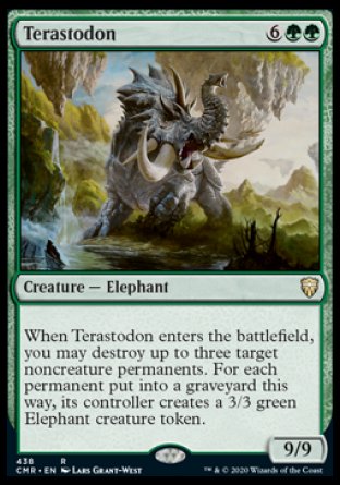 (438/361) Magic The Gathering Commander Legends: Extras Single: Terastodon  Rare