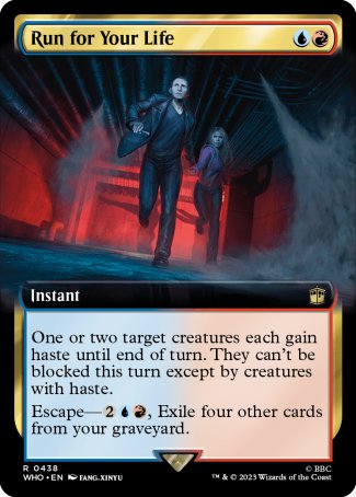 (438) Magic The Gathering Universes Beyond: Doctor Who: Extras Single: Run for Your Life (V.1) Holo Rare