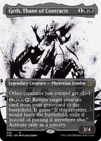 (438) Magic The Gathering Phyrexia: All Will Be One: Extras Single: Geth, Thane of Contracts (V.2) Holo Rare