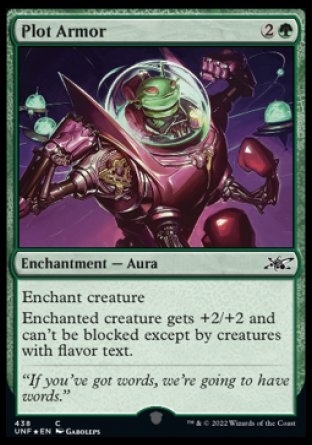 (438) Magic The Gathering Unfinity: Extras Single: Plot Armor  Common