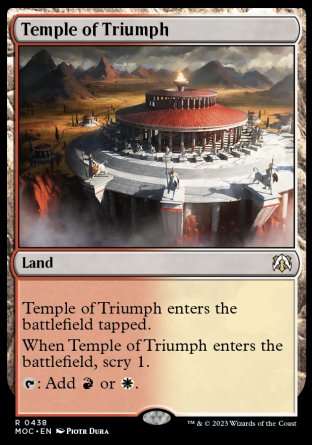 (438) Magic The Gathering Commander: March of the Machine Single: Temple of Triumph  Rare