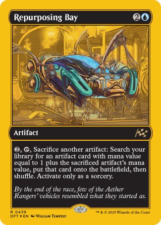 (439) Magic The Gathering Aetherdrift: First-Place Single: Repurposing Bay  Rare