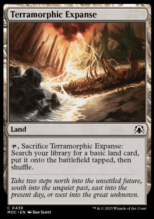 (439) Magic The Gathering Commander: March of the Machine Single: Terramorphic Expanse  Common