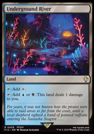 (439) Magic The Gathering Commander: Magic: The Gathering - FINAL FANTASY: Collector's Edition Single: Underground River Holo Rare