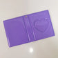 Mini Photo Album: Photocard Binder: PVC Heart: Purple
