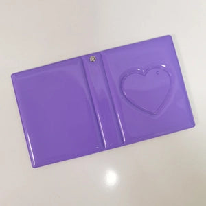Mini Photo Album: Photocard Binder: PVC Heart: Purple