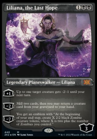 (440) Magic The Gathering Double Masters 2022: Extras Single: Liliana, the Last Hope (V.2) Holo Mythic