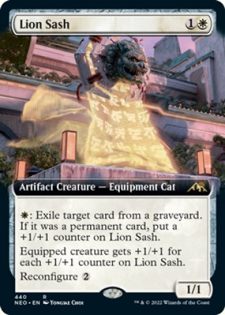 (440) Magic The Gathering Kamigawa: Neon Dynasty: Extras Single: Lion Sash (V.2) Holo Rare