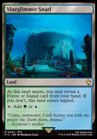 (440) Magic The Gathering Commander: Magic: The Gathering - FINAL FANTASY: Collector's Edition Single: Vineglimmer Snarl Holo Rare