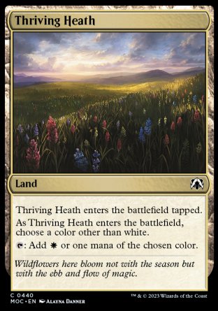 (440) Magic The Gathering Commander: March of the Machine Single: Thriving Heath  Common