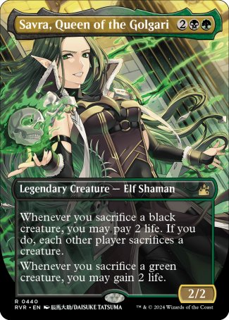 (440) Magic The Gathering Ravnica Remastered: Extras Single: Savra, Queen of the Golgari (V.2)  Rare