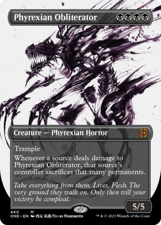 (440) Magic The Gathering Phyrexia: All Will Be One: Extras Single: Phyrexian Obliterator (V.3) Holo Mythic