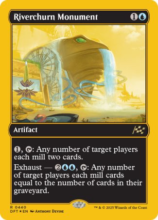 (440) Magic The Gathering Aetherdrift: First-Place Single: Riverchurn Monument  Rare