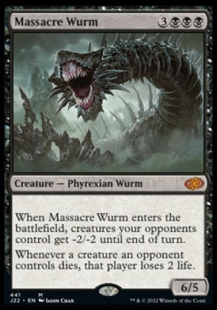 (441) Magic The Gathering Jumpstart 2022 Single: Massacre Wurm  Mythic