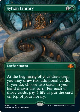 (441) Magic The Gathering Dominaria Remastered: Extras Single: Sylvan Library (V.2) Holo Mythic