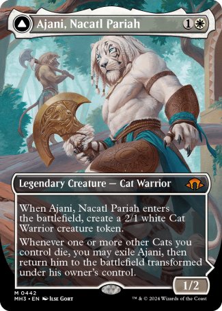 (442) Magic The Gathering Modern Horizons 3: Extras Single: Ajani, Nacatl Pariah // Ajani, Nacatl Avenger (V.1)  Mythic